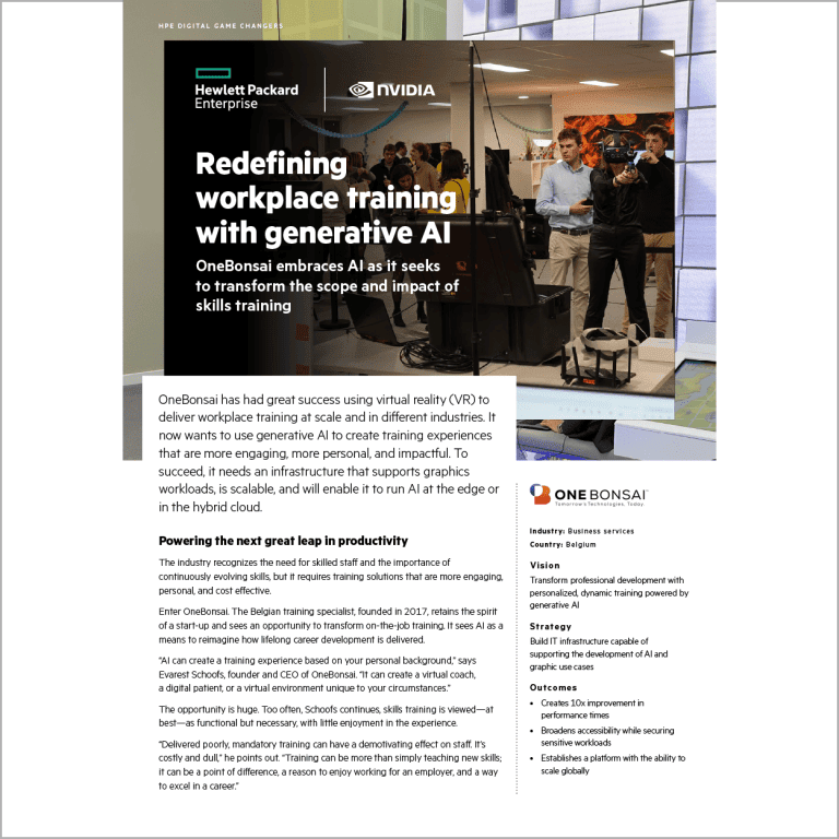 Redefining workplace training with generative AI – OneBonsai Case study HPE